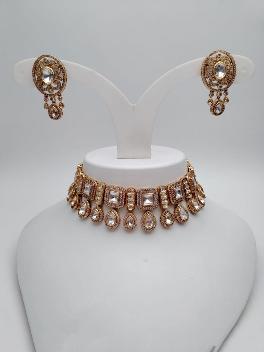 CHOKER IN KUNDAN (VILANDI) STYLE | DESIGN - 16121