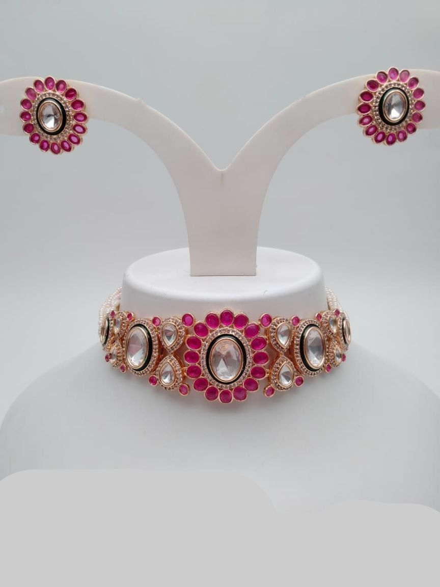 CHOKER IN KUNDAN (VILANDI) STYLE | DESIGN - 16123