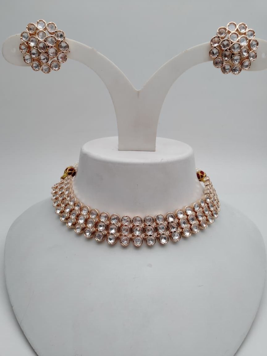 CHOKER IN KUNDAN (VILANDI) STYLE | DESIGN - 16124
