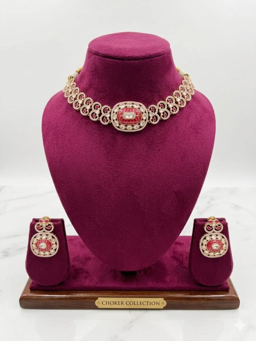CHOKER IN KUNDAN (VILANDI) STYLE | DESIGN - 16126
