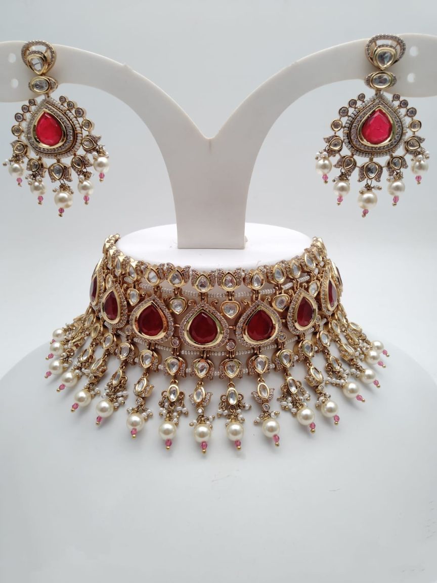 CHOKER IN KUNDAN (VILANDI) STYLE | DESIGN - 16128