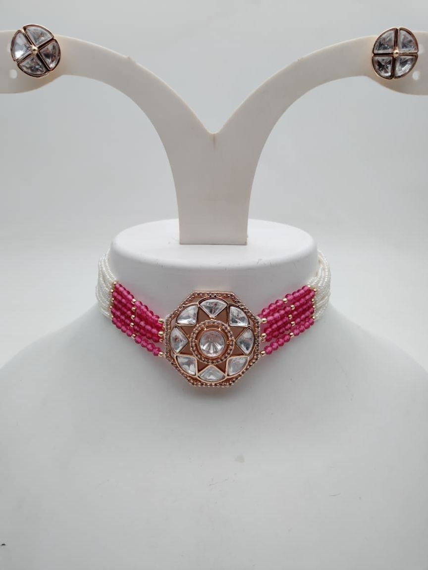 CHOKER IN KUNDAN (VILANDI) STYLE | DESIGN - 16131