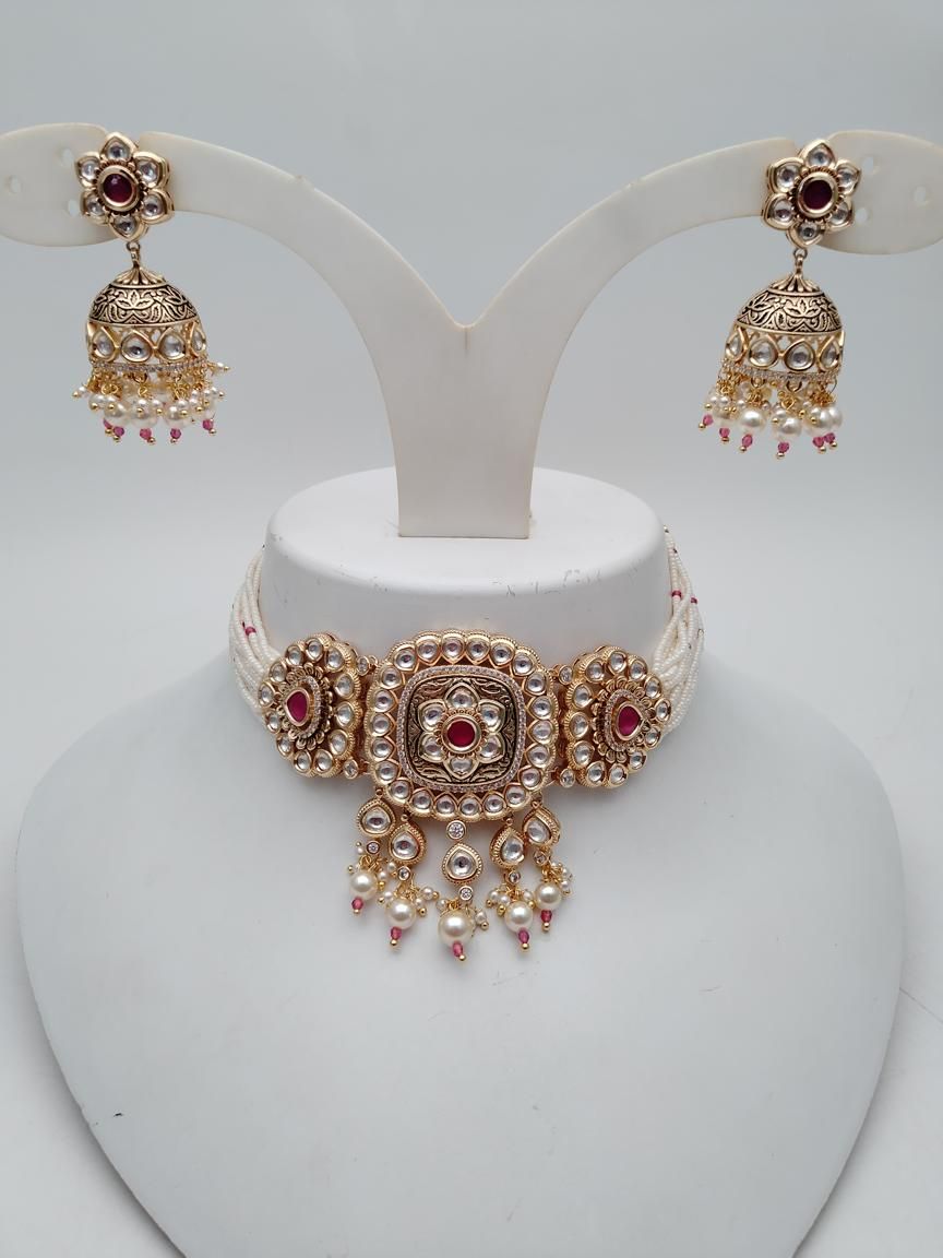 CHOKER IN KUNDAN (VILANDI) STYLE | DESIGN - 16137