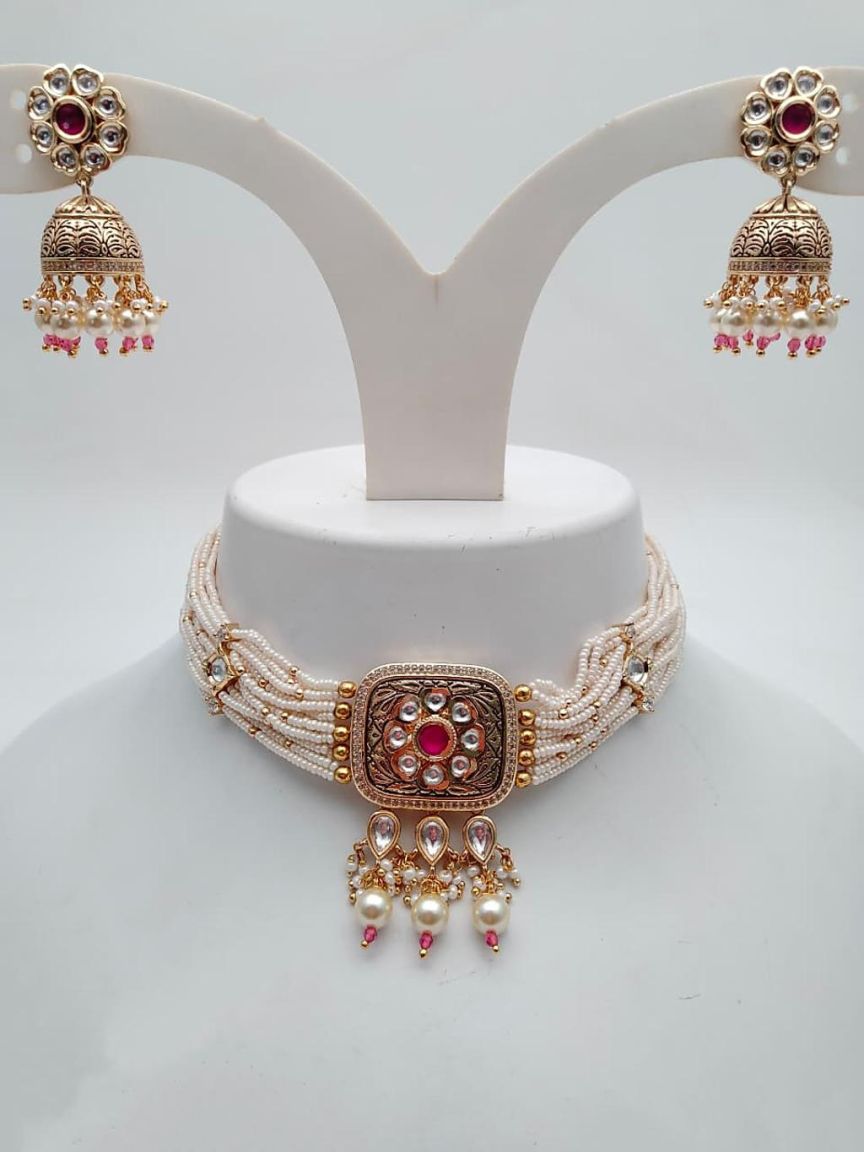 CHOKER IN KUNDAN (VILANDI) STYLE | DESIGN - 16138