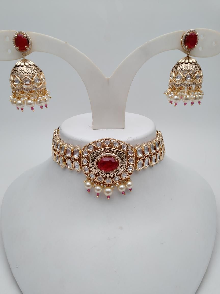 CHOKER IN KUNDAN (VILANDI) STYLE | DESIGN - 16139