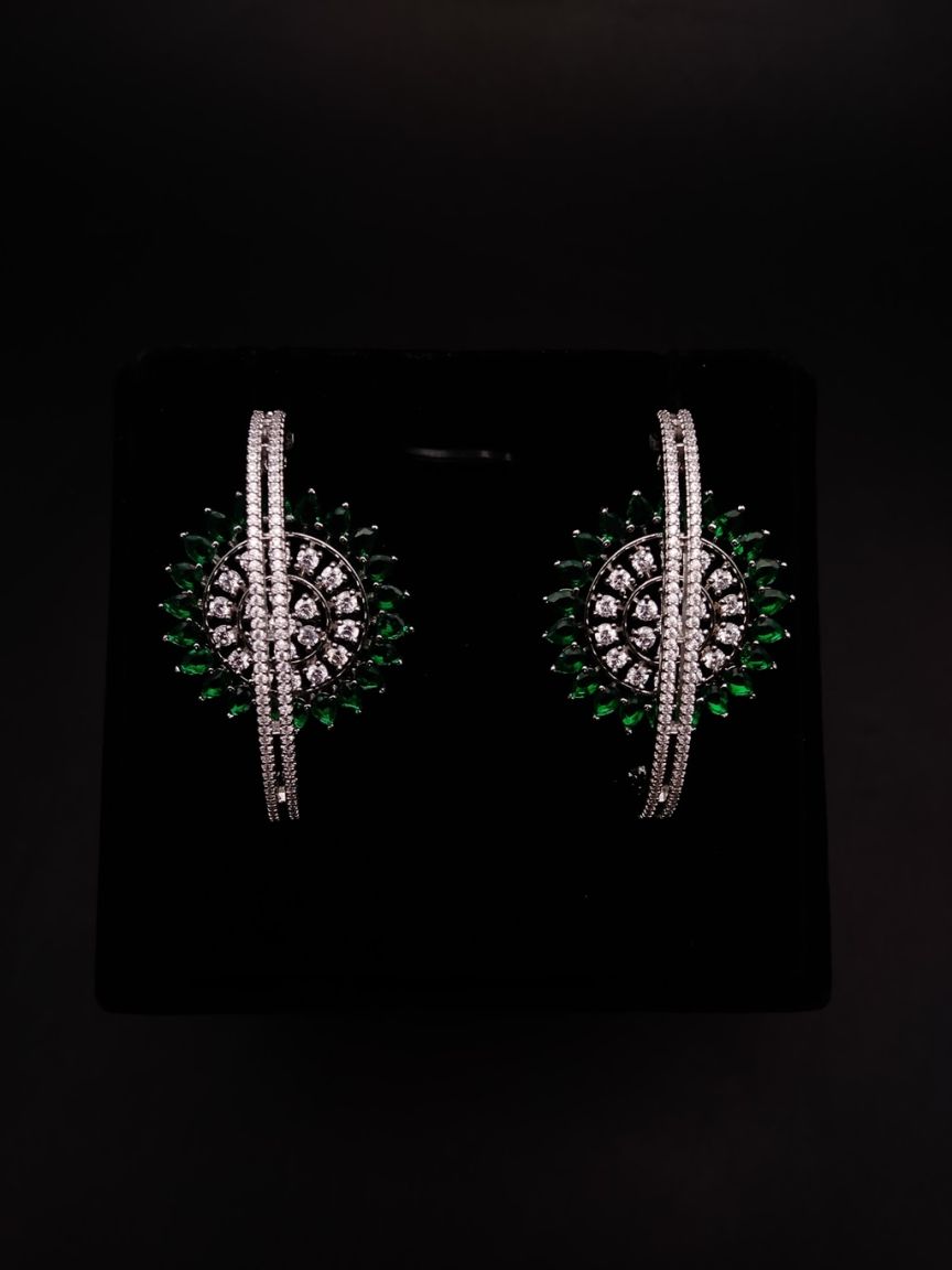 EARRINGS IN AMERICAN DIAMOND JEWELLERY STYLE | DESIGN - 41403