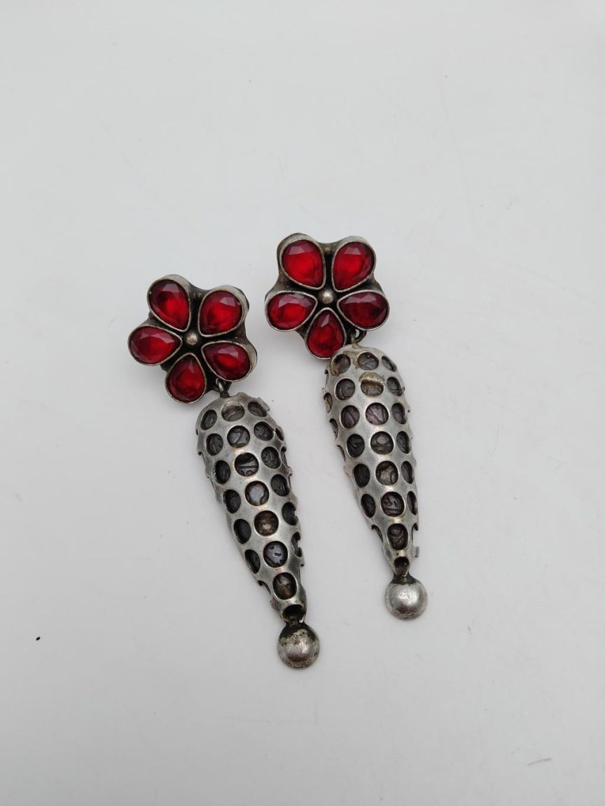 EARRINGS IN OXYDIZED POLISHED STYLE | DESIGN - 96603