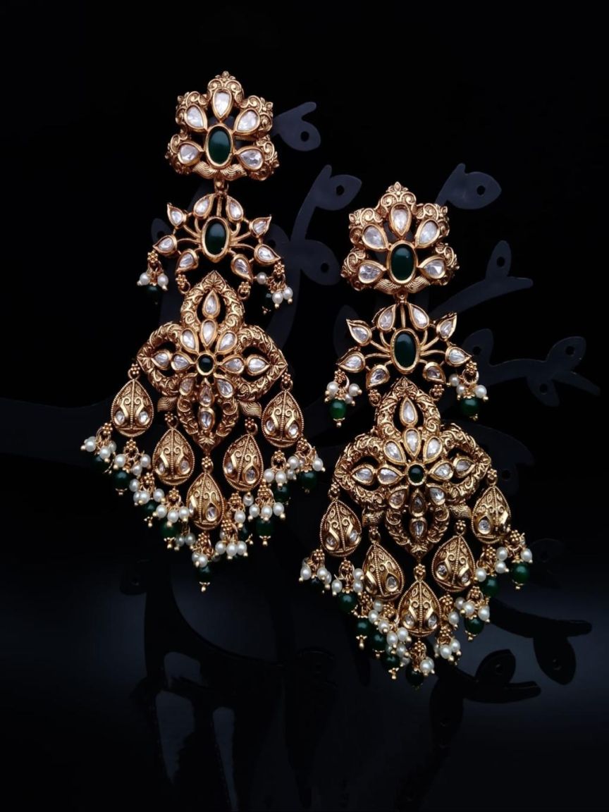 polki-earrings-ERP49173GRGD