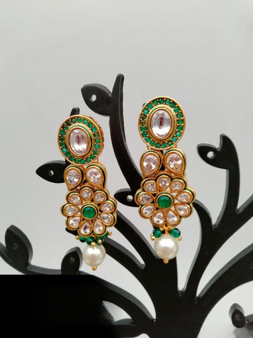 polki-earrings-ERP49187GRGD