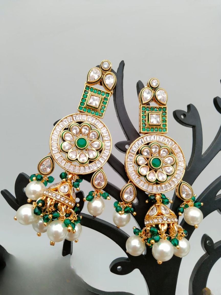polki-earrings-ERP49190GRGD