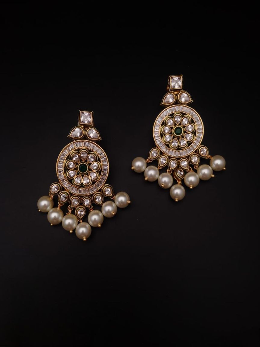polki-earrings-ERP49193GRGD