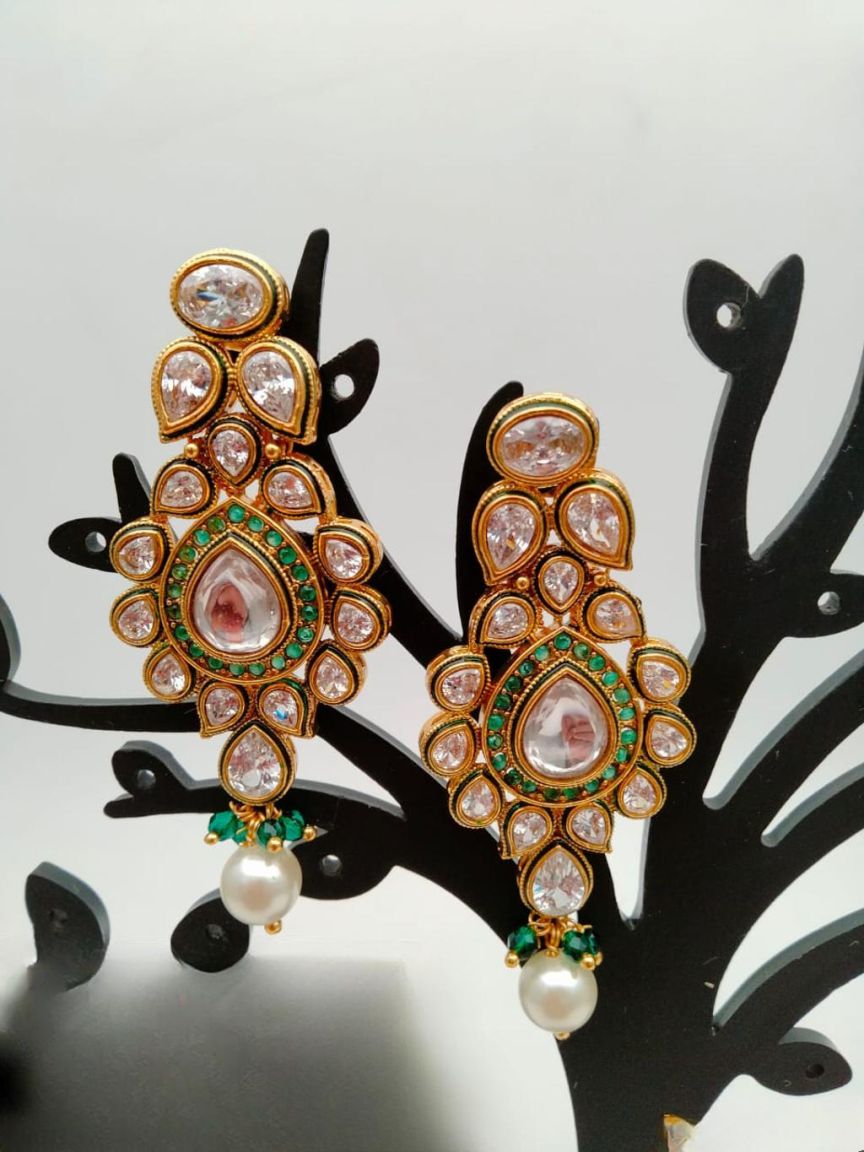 polki-earrings-ERP49199GRGD
