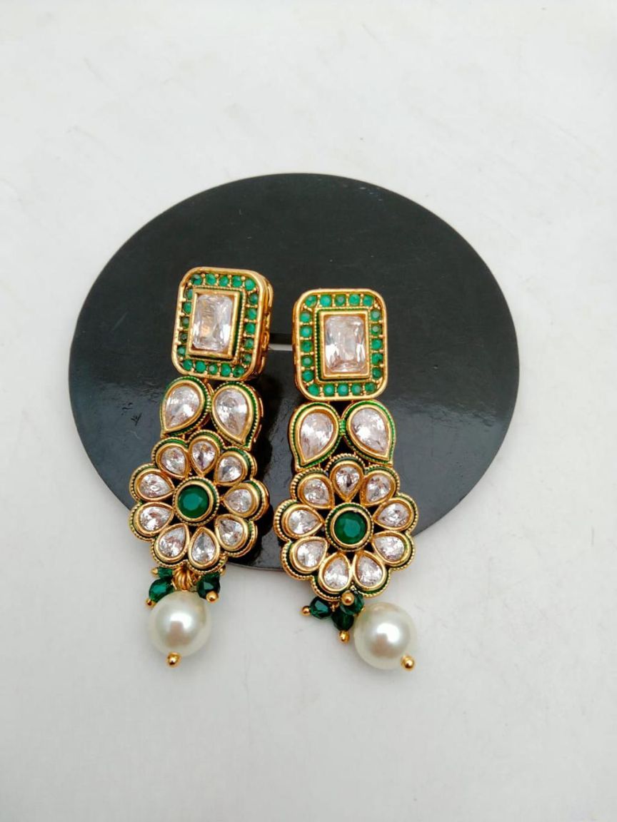 polki-earrings-ERP49200GRGD