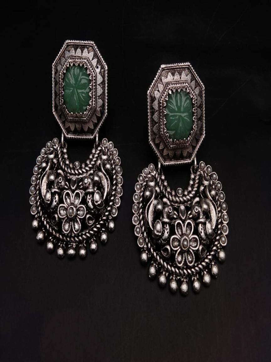 EARRINGS IN POLKI (GOLD POLISH) STYLE | DESIGN - 49204