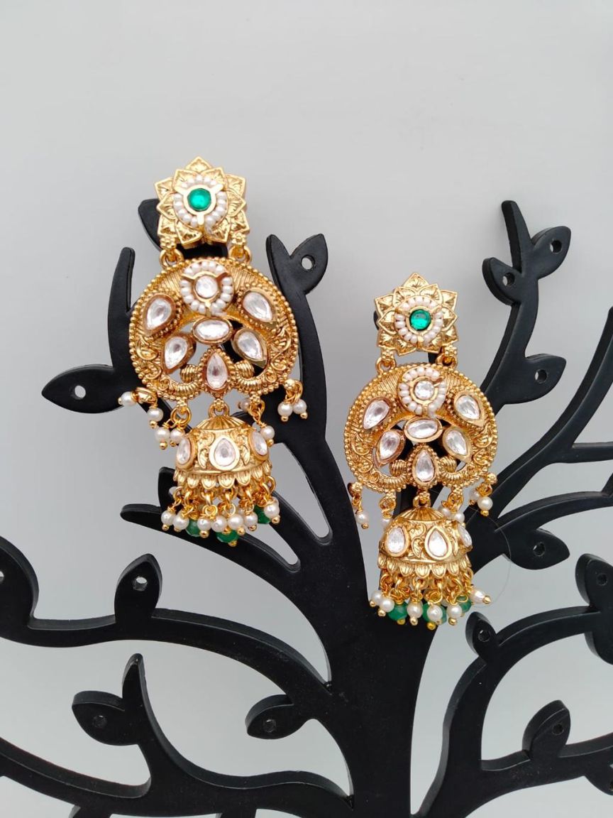 polki-earrings-ERP49210GRRJ