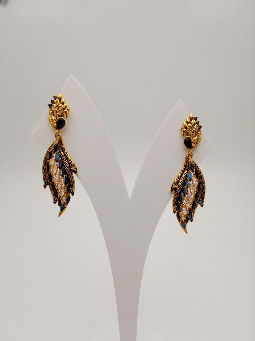 polki-earrings-ERP49246BLUEGD