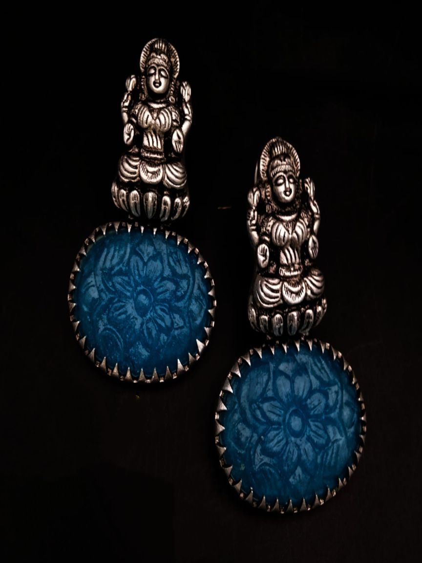 EARRINGS IN POLKI (GOLD POLISH) STYLE | DESIGN - 49276