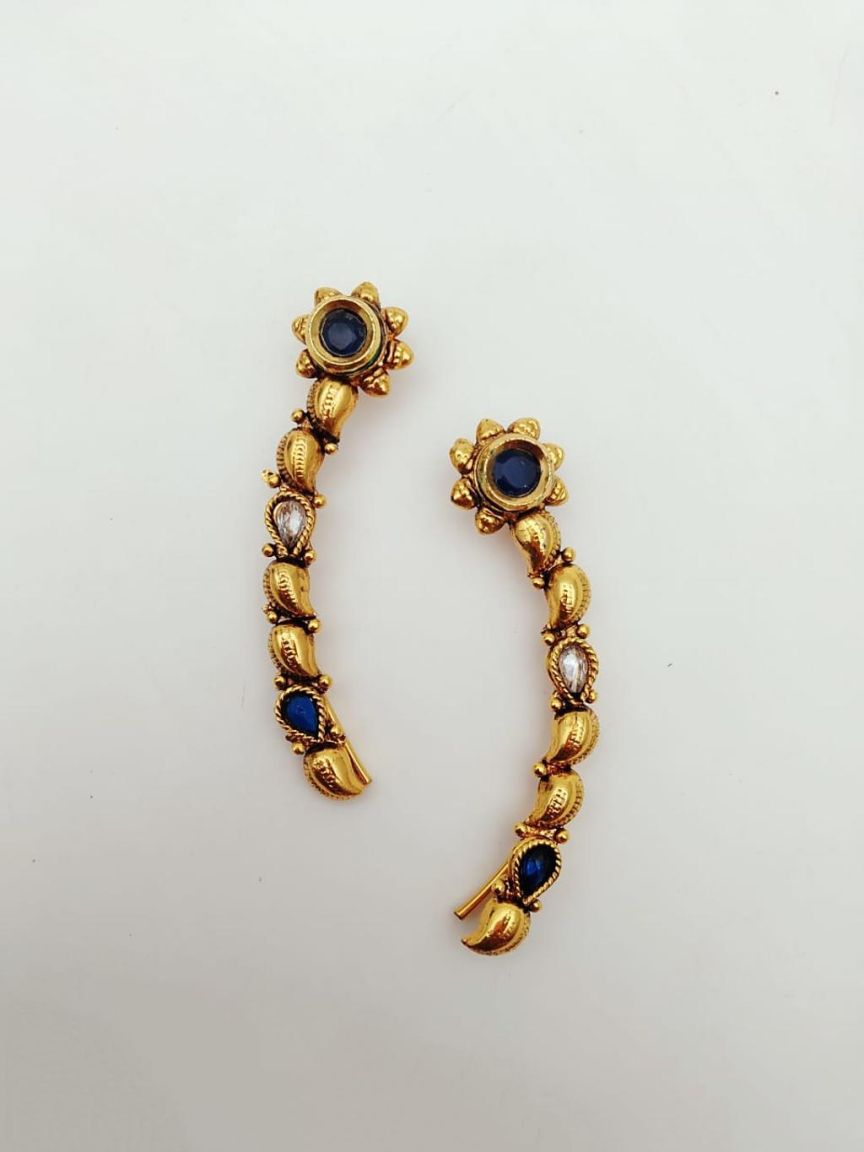 polki-earrings-ERP49301BLUEGD
