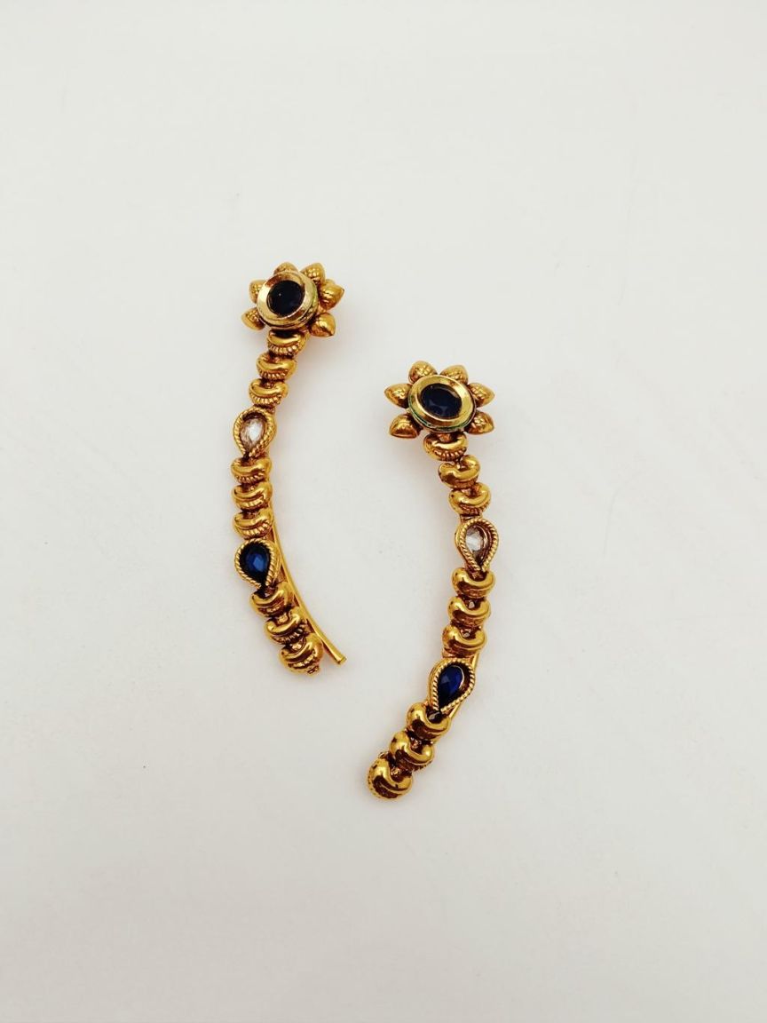 polki-earrings-ERP49303BLUEGD