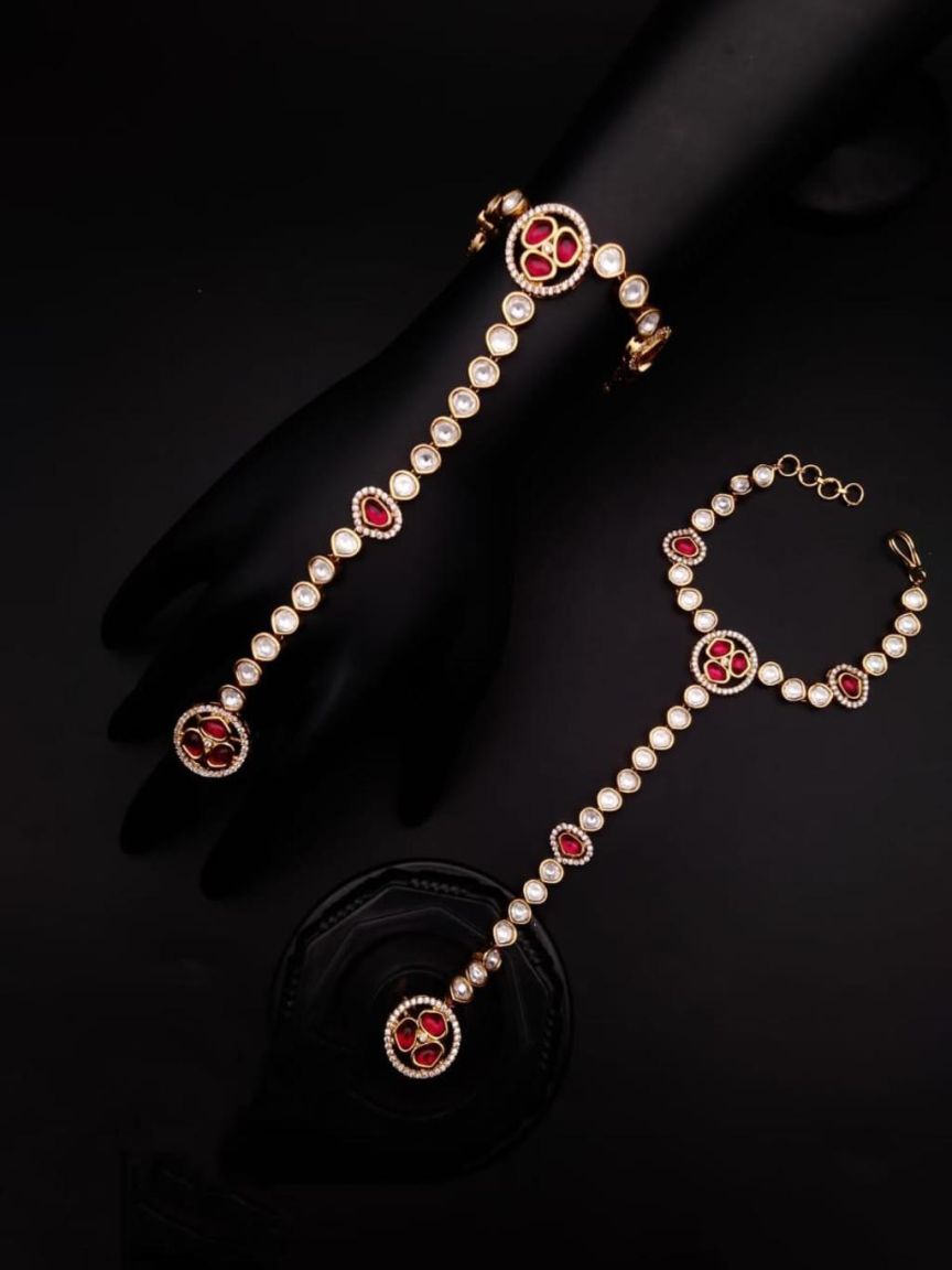 HATH PAAN IN KUNDAN (VILANDI) STYLE | DESIGN - 84017
