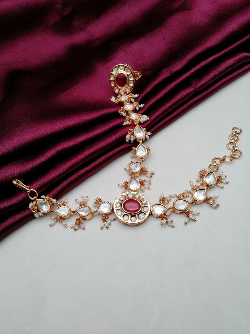 HATH PAAN IN KUNDAN (VILANDI) STYLE | DESIGN - 84022