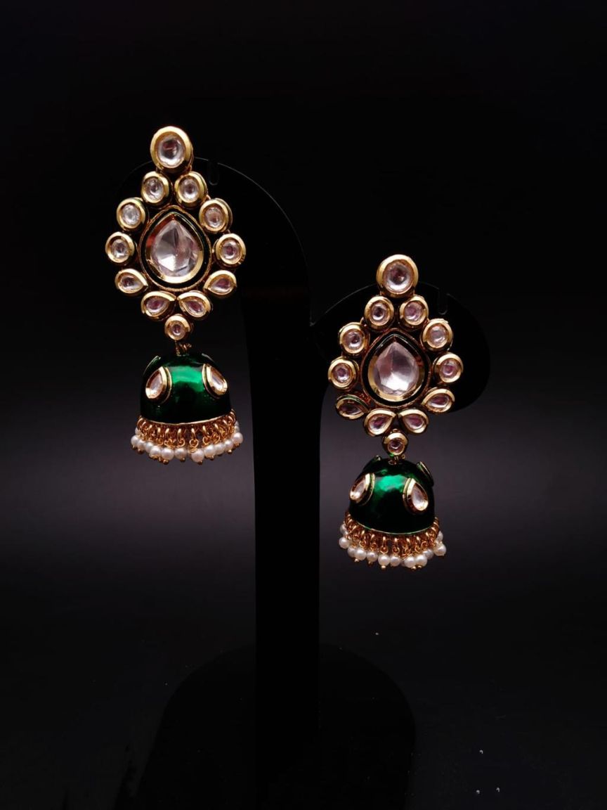 JHUMKA IN KUNDAN (VILANDI) STYLE | DESIGN - 90001