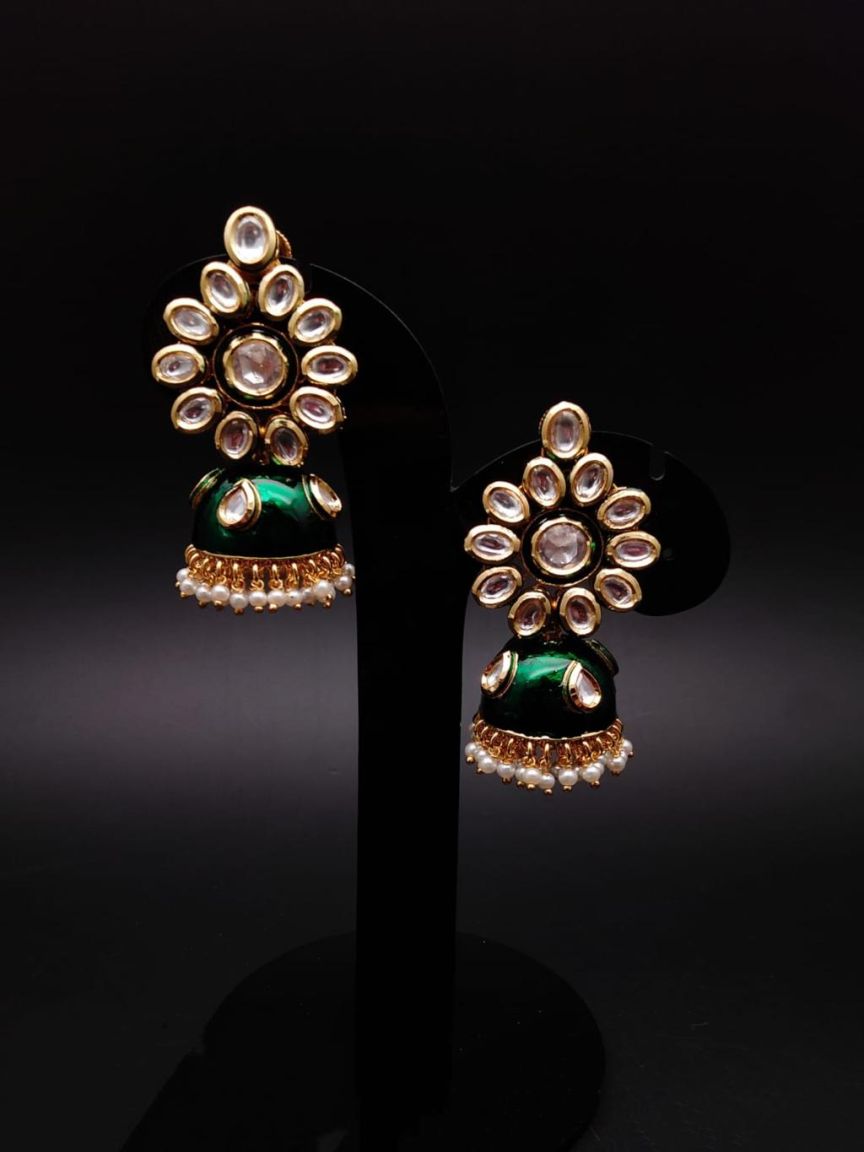 JHUMKA IN KUNDAN (VILANDI) STYLE | DESIGN - 90003