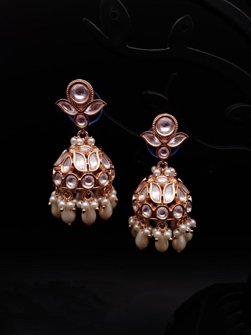 JHUMKA IN KUNDAN (VILANDI) STYLE | DESIGN - 90035