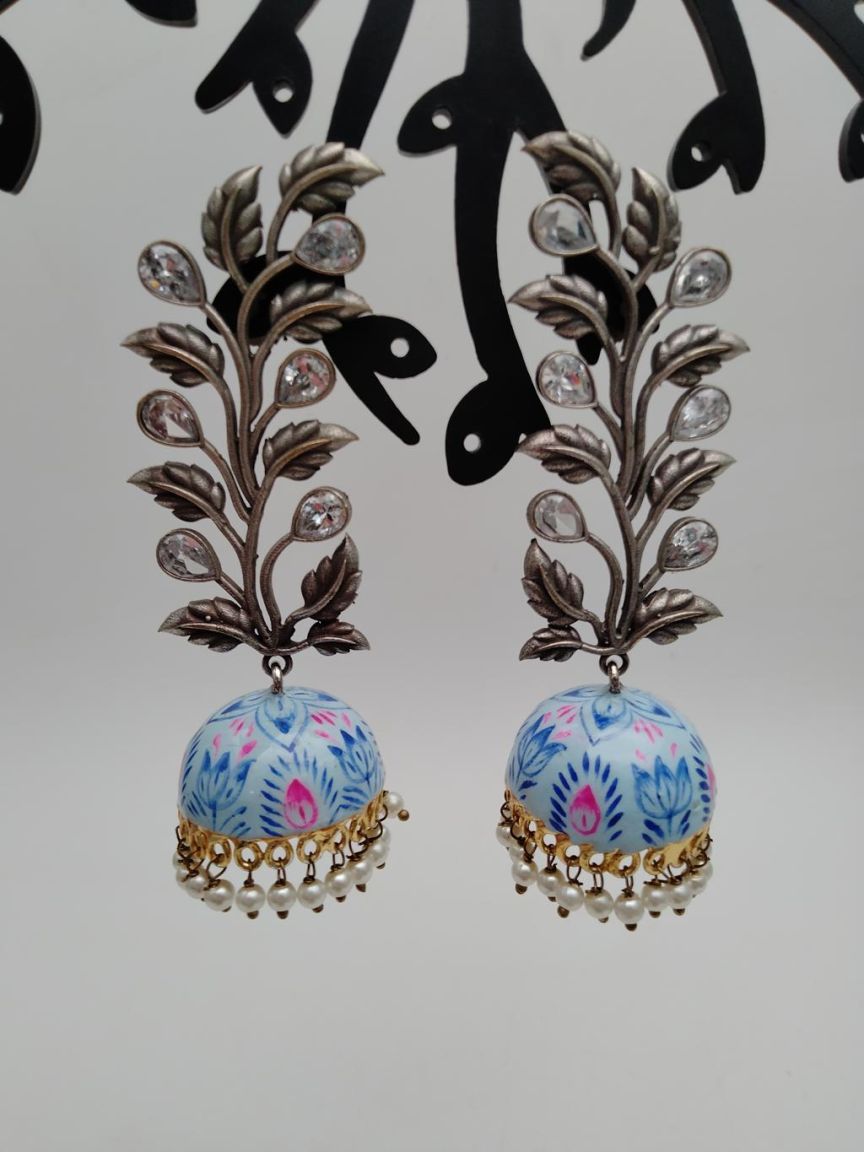 JHUMKA IN OXYDIZED POLISHED STYLE | DESIGN - 96502