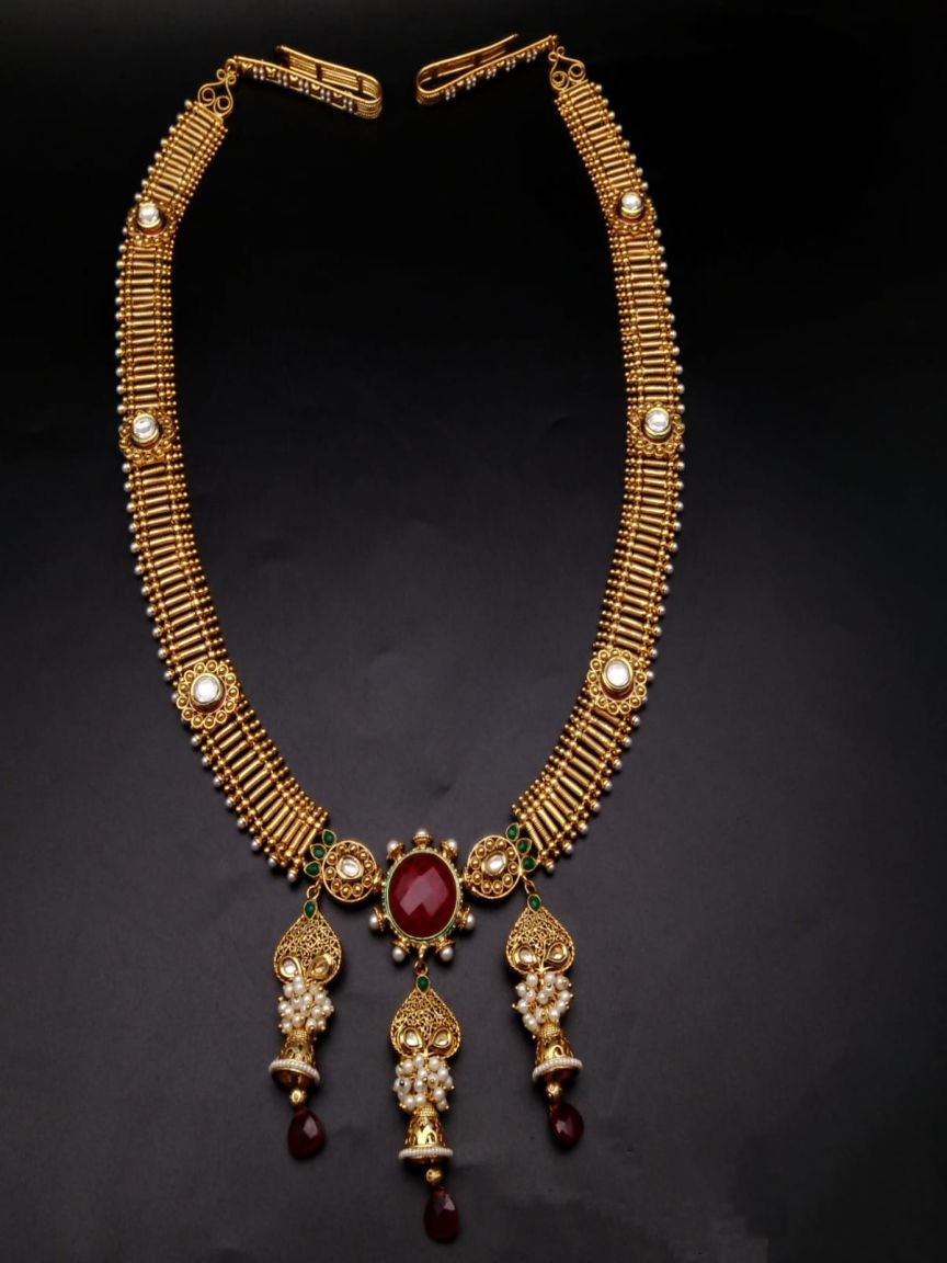 KAMARPATTA IN POLKI (GOLD POLISH) STYLE | DESIGN - 92001