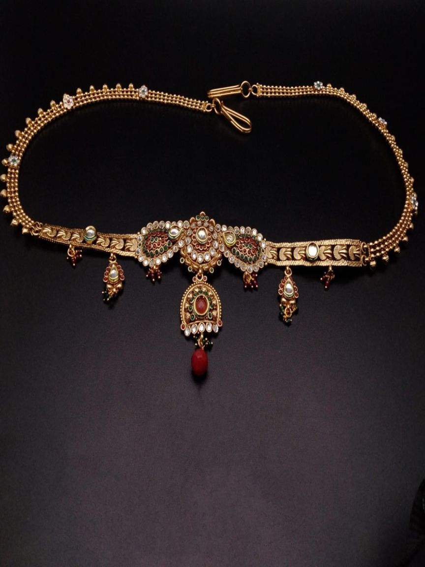 KAMARPATTA IN POLKI (GOLD POLISH) STYLE | DESIGN - 92002