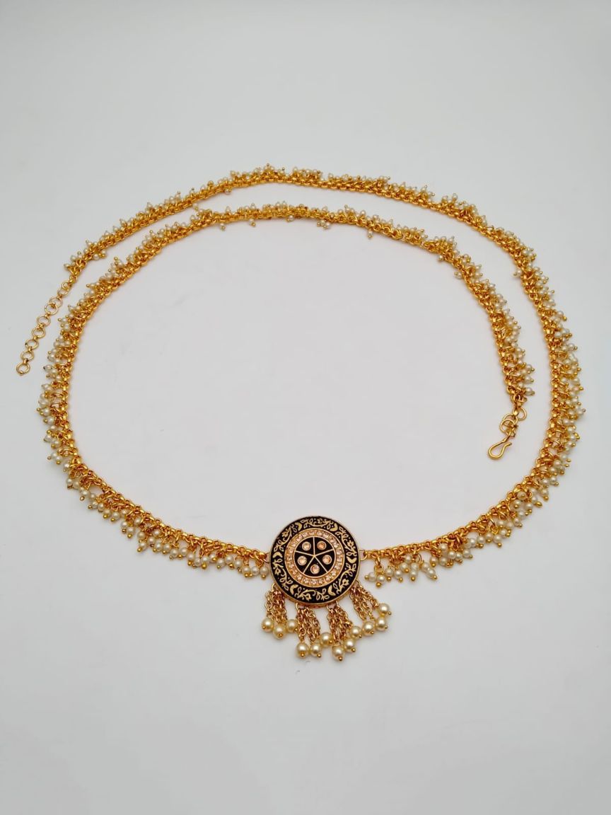 KAMARPATTA IN POLKI (GOLD POLISH) STYLE | DESIGN - 92005