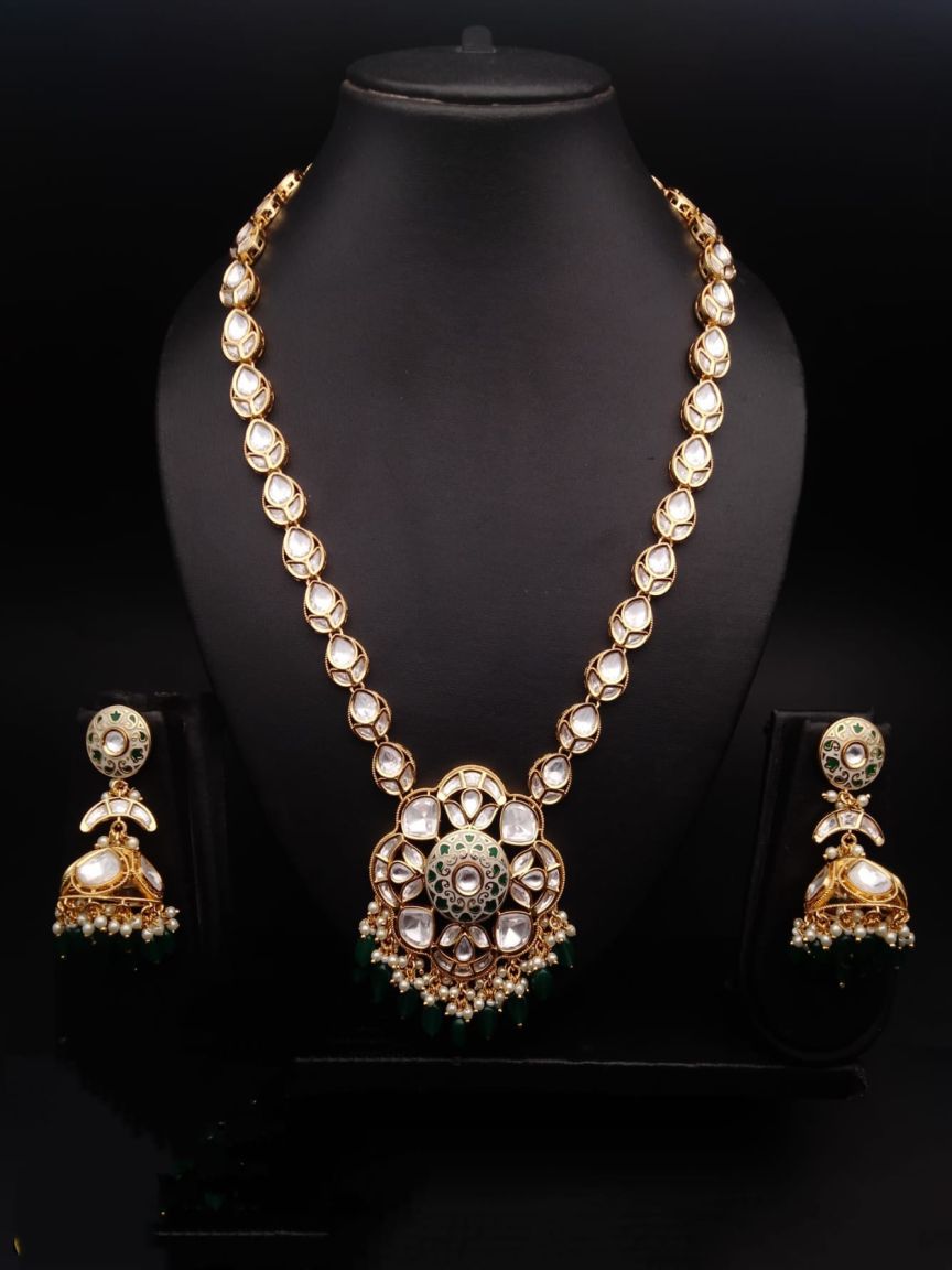 LONG SET IN KUNDAN (VILANDI) STYLE | DESIGN - 28033