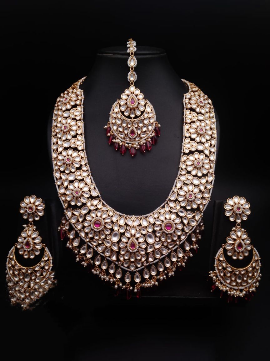 LONG SET IN KUNDAN (VILANDI) STYLE | DESIGN - 28034