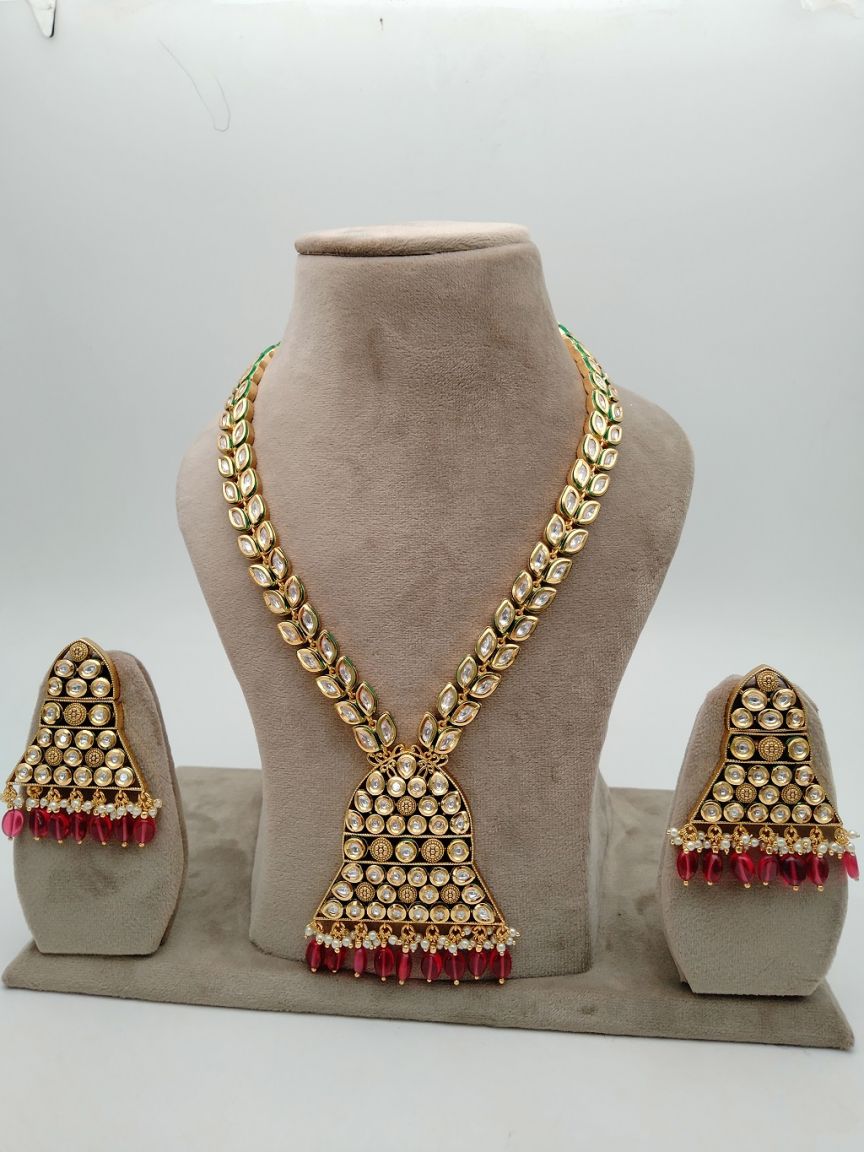 LONG SET IN KUNDAN (VILANDI) STYLE | DESIGN - 28035
