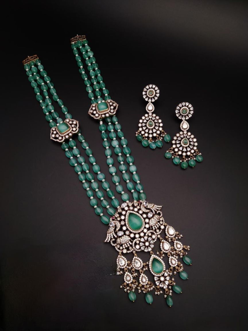LONG SET IN KUNDAN (VILANDI) STYLE | DESIGN - 28052