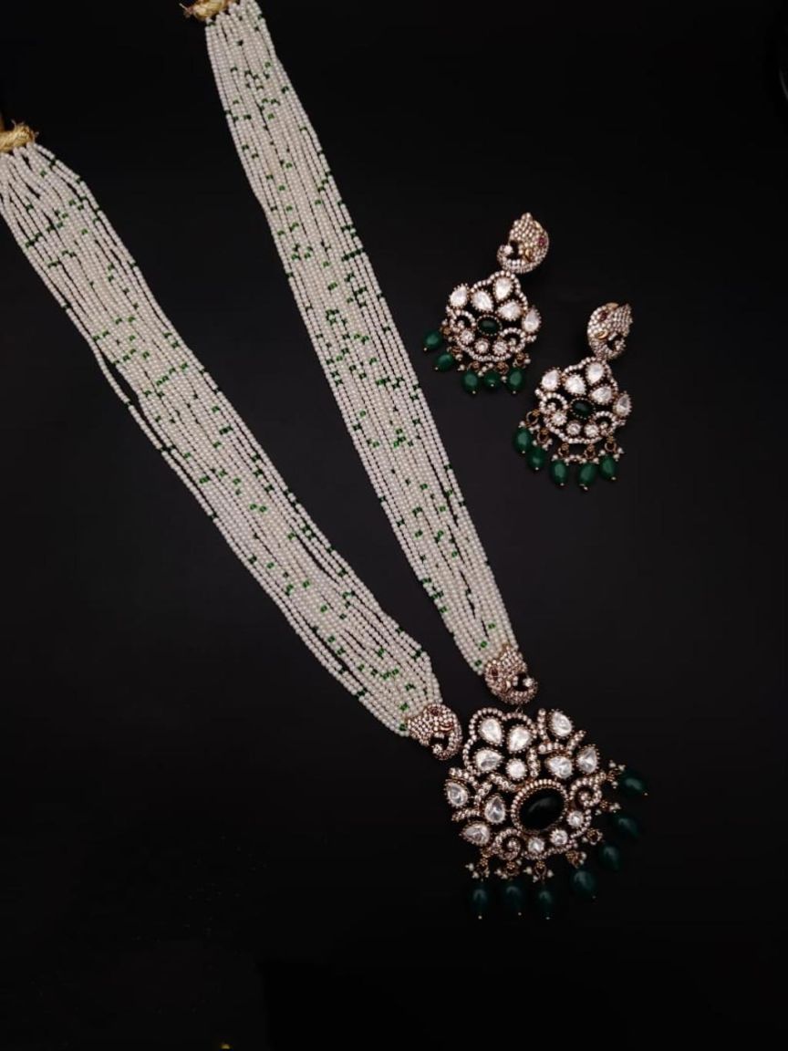 LONG SET IN KUNDAN (VILANDI) STYLE | DESIGN - 28057
