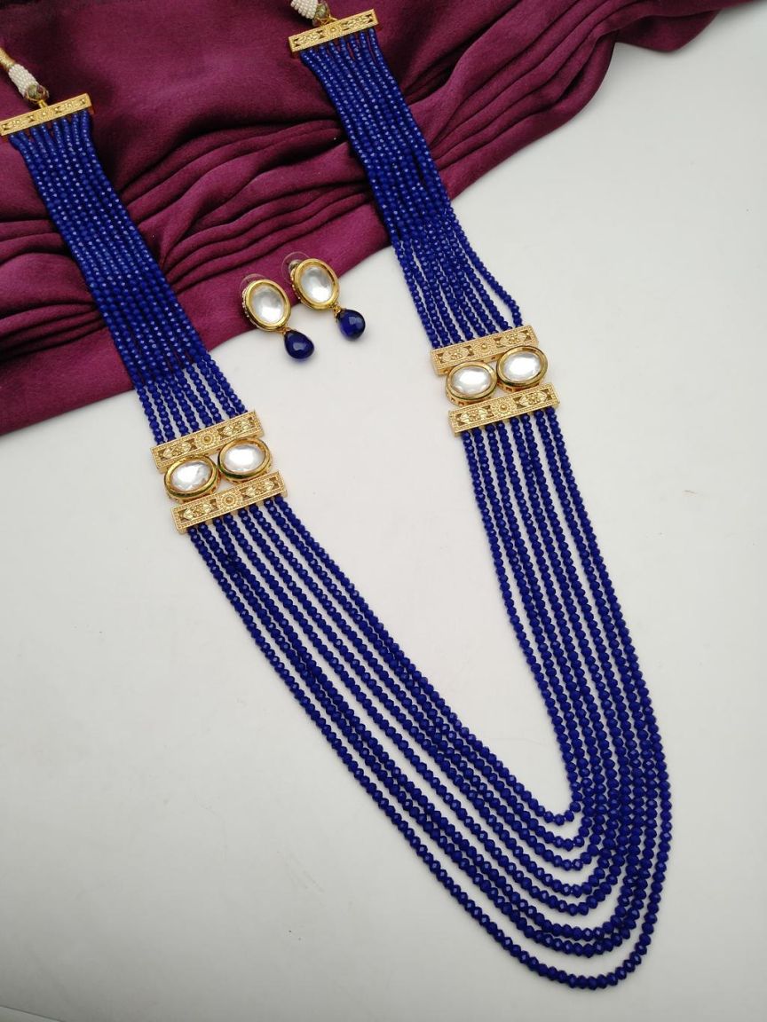 LONG SET IN KUNDAN (VILANDI) STYLE | DESIGN - 28070