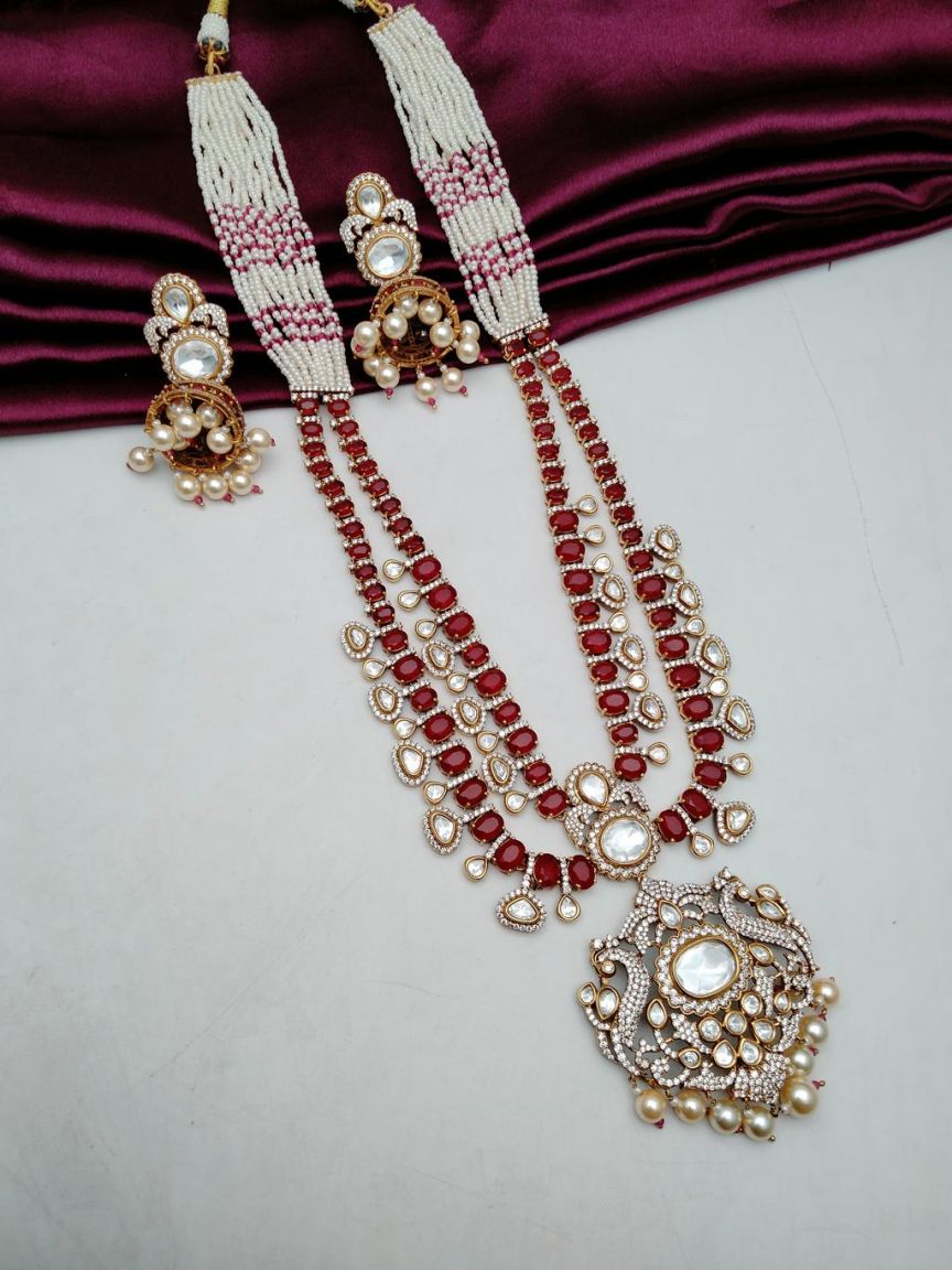 LONG SET IN KUNDAN (VILANDI) STYLE | DESIGN - 28097