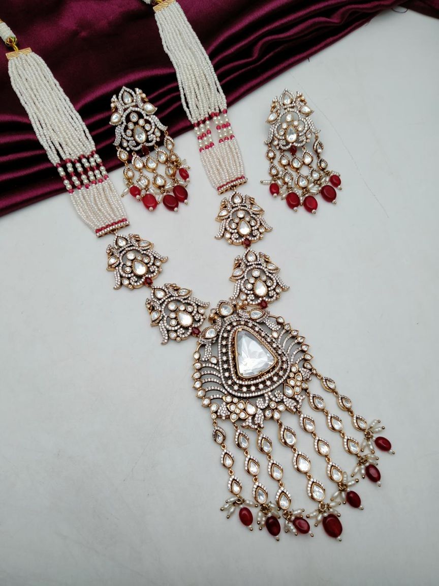 LONG SET IN KUNDAN (VILANDI) STYLE | DESIGN - 28098