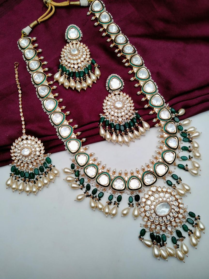LONG SET IN KUNDAN (VILANDI) STYLE | DESIGN - 28101