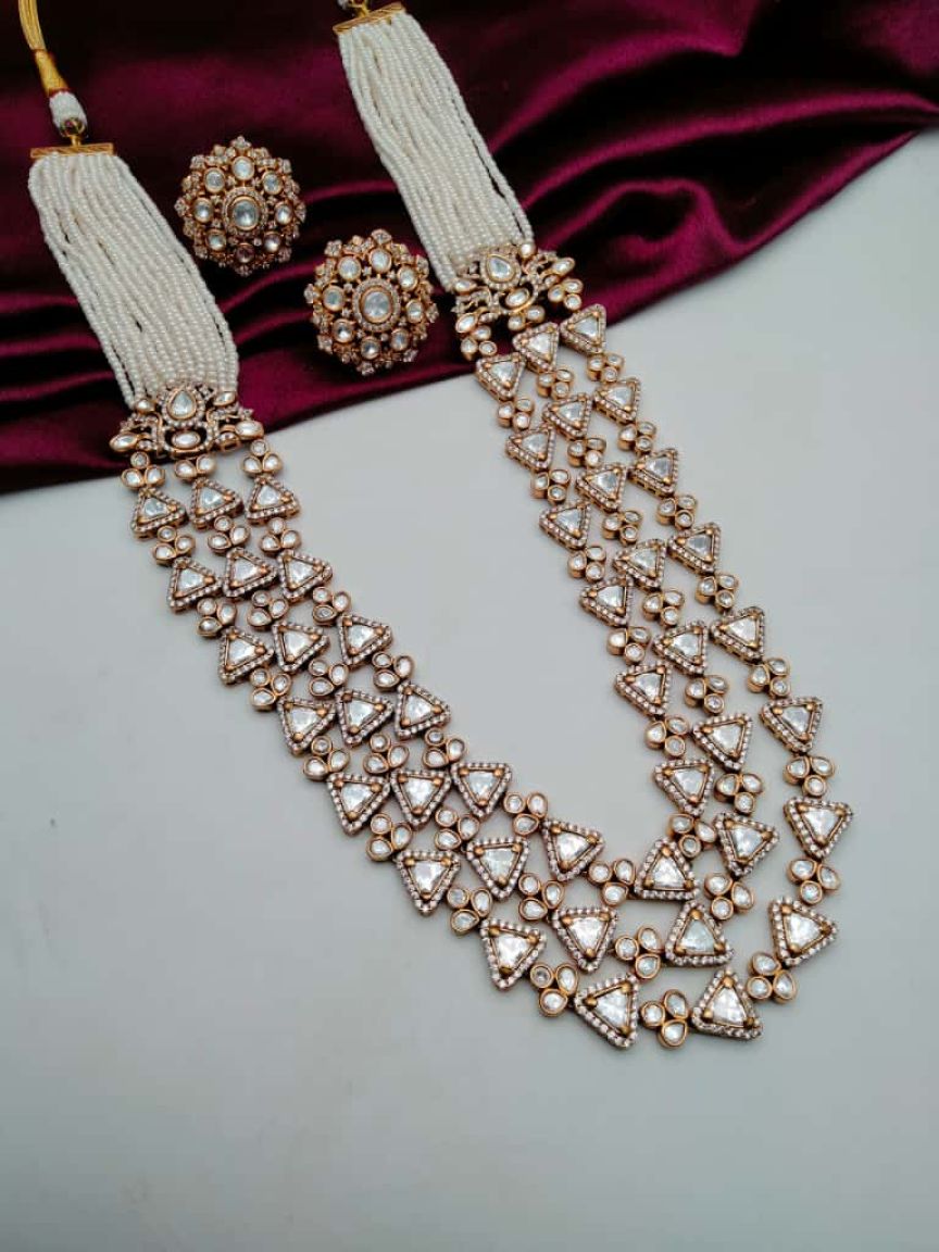 LONG SET IN KUNDAN (VILANDI) STYLE | DESIGN - 28102