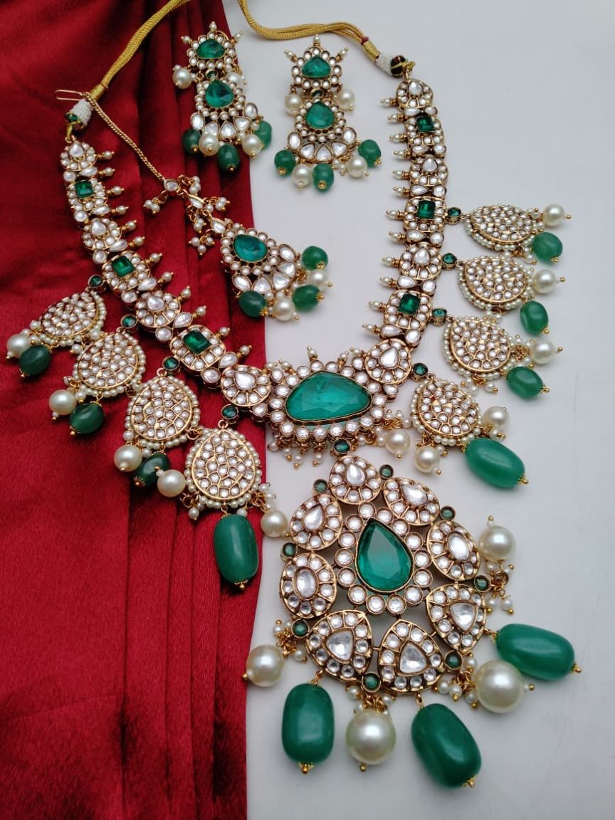 LONG SET IN KUNDAN (VILANDI) STYLE | DESIGN - 28109