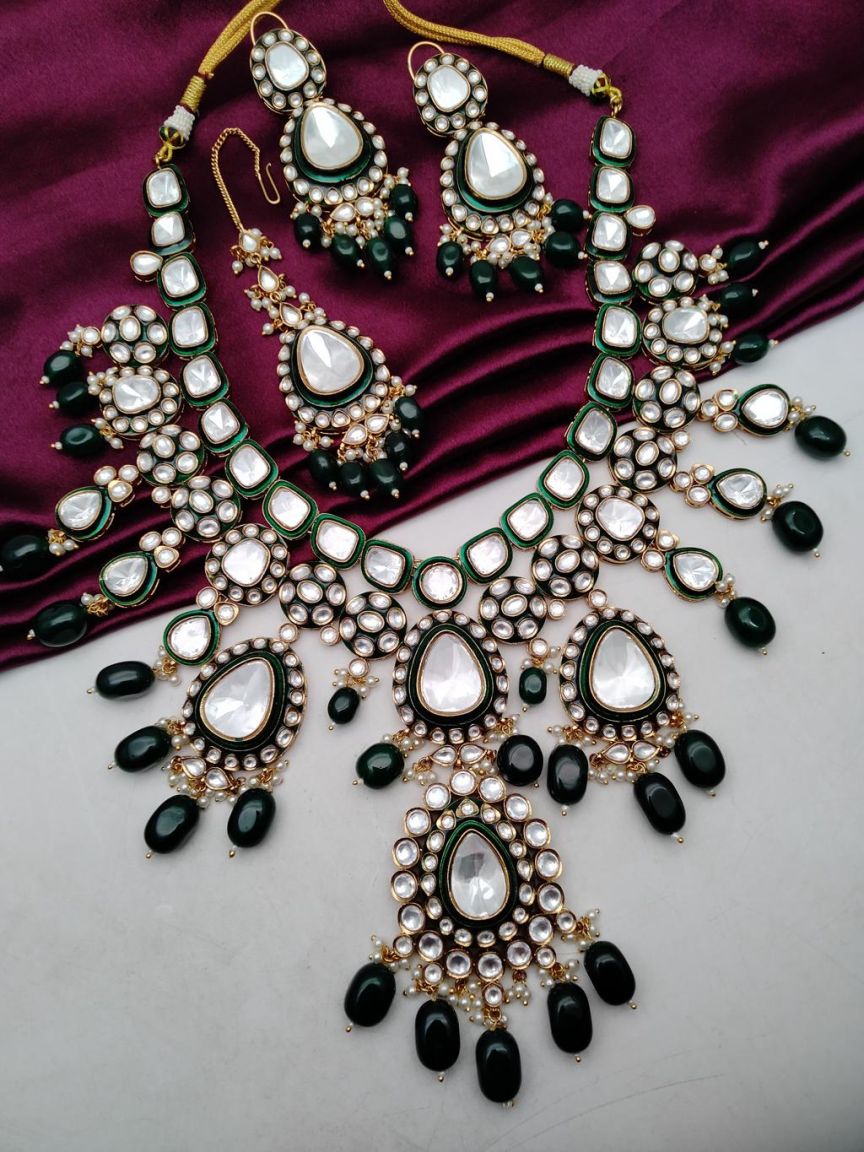 LONG SET IN KUNDAN (VILANDI) STYLE | DESIGN - 28110