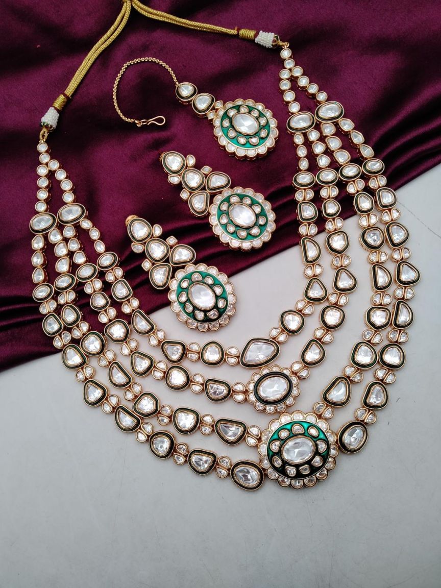 LONG SET IN KUNDAN (VILANDI) STYLE | DESIGN - 28111