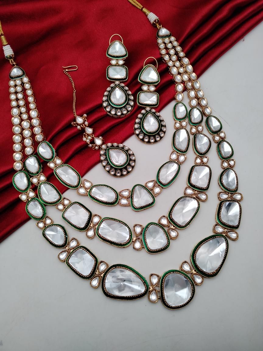 LONG SET IN KUNDAN (VILANDI) STYLE | DESIGN - 28113