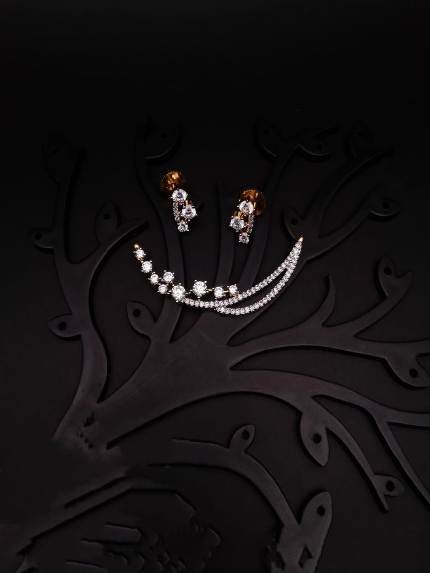MANGALSUTRA PENDANT IN AMERICAN DIAMOND JEWELLERY STYLE | DESIGN - 42039