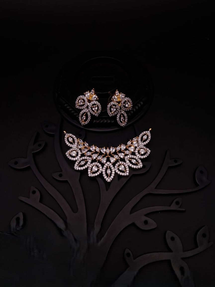 MANGALSUTRA PENDANT IN AMERICAN DIAMOND JEWELLERY STYLE | DESIGN - 42047