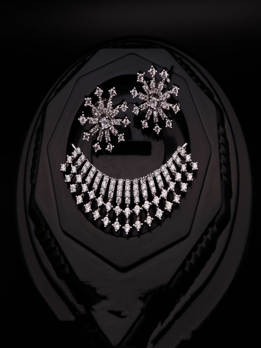 MANGALSUTRA PENDANT IN AMERICAN DIAMOND JEWELLERY STYLE | DESIGN - 42050