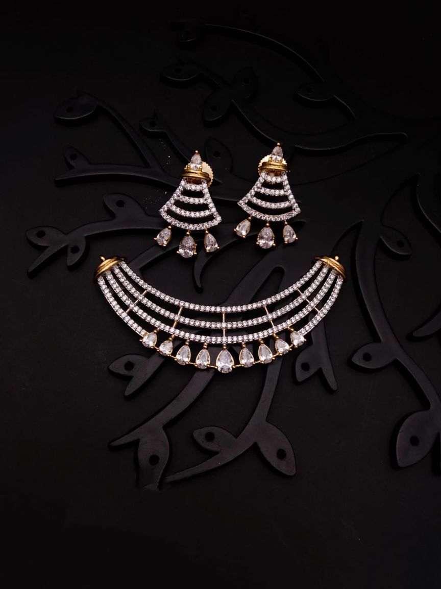 MANGALSUTRA PENDANT IN AMERICAN DIAMOND JEWELLERY STYLE | DESIGN - 42051